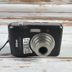 Nikon COOLPIX L16 7.1MP Digital Camera Matte Black Working – Used